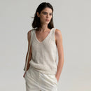 Women Spring and Summer Loose Hollow Breathable Knitted Sleeveless