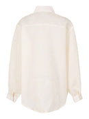 Women Thin Perspective Blouse Lapel Long Sleeve Loose Fit Shirt Tide Spring Autumn