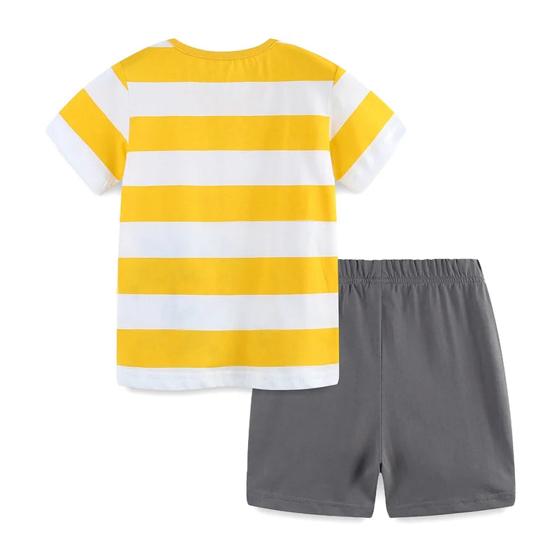 Striped Baby Clothing Sets For Summer Dinosaurs Outfits