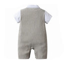 Baby Boy Summer Romper Newborn Birthday Baptism Wedding 0-18M Infantil Xmas Overalls Short Spring Toddler Boys Costume Tops