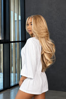 Creamy Belge Blonde Human Hair Wigs Frontal Wigs Transparent Body Wave Wig