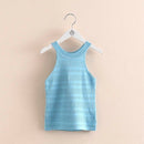 Summer Children Clothing Kids Candy Hollow Out Strapless T-Shirt Beach Vest For Baby Girls