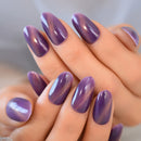 24Pcs Press On Nails With Design Best Artificial Nail Art Supplier Round Caramel Orange Color Tips