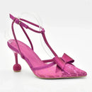 Women Shoes and Bag Set Decorated with Rhinestone Wedding Shoes Bride Shoe and Bags Set for Party