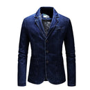 Men's Denim Suit Casual Single Breasted Coat Classic Jean Blazers Jacket