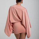 Dresses Woman Spring Solid Elegant Commute Lady Dress Autumn Long Sleeve Satin Mini Dress