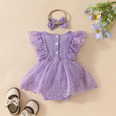 Summer Newborn Baby Girls Mesh Romper Dresses For Infant Solid Dress Toddler Girls Clothes