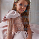 Flower Girl Dress Puffy Girl Dress Pink Cute Baby Girl Dress Girl Birthday Party Gowns First Communion Dress