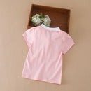 Girls Polo Summer Children Short Sleeve T-shirts Collar Clothing Baby Cotton Tops