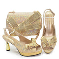 beautiful Shoes And Bag Sets For Evening Party With Stones Leather Handbags Match Bags