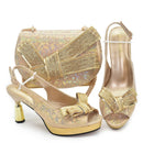 beautiful Shoes And Bag Sets For Evening Party With Stones Leather Handbags Match Bags