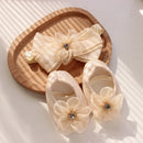 Baby Girl Bow Flower Pearl First Walkers Sweet Newborn Infant Gift Shoes Girls Princess Toddler Shoes
