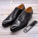Men Luxury Genuine Leather Oxford Shoes Dress Brogues Formal Laced Footwear