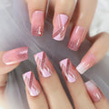 24pcs Short Full Cover Glitter Press On Nail Tips Nails Charm Fingernails For Daily Wear Wedding Shopping Working With Tabs