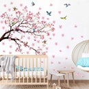 Cherry blossom wall decal with birds in a nursery setting, Obroi