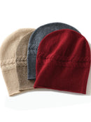 Winter Women's Cashmere Hats Causal Outdoor Warm Beanies Hat Female Solid Knitted Skullies Cap