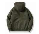 Green hooded jacket on a white background, Obroi