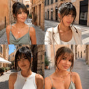 Bangs Temples Fiber Hairpiece Air Bangs for Women Quick Transformation Daily