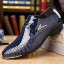 Retro Men Casual Leather Shoes Pointed Toe Slip-On Shoes for Adult Men