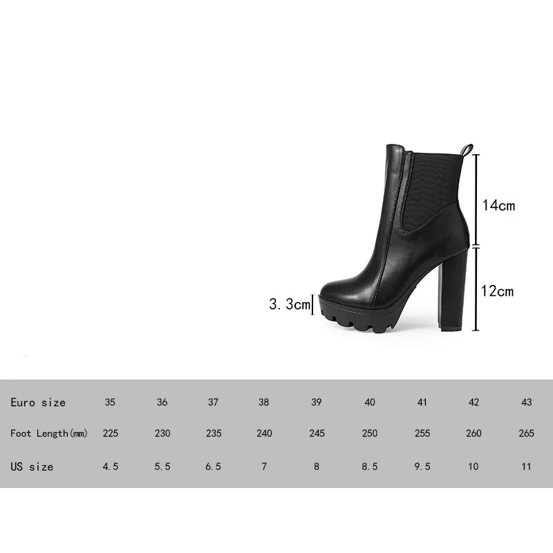 Ankle Boots for Women Elastic and Chunky Heel Round Toe Party Boots with Zipper