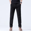 Men Casual Trousers Straight Leg Slim Fit Smooths Simple Pants