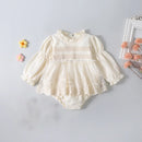 Summer Baby Clothes Toddler Girls One Piece Infant Waffle Bodysuit Girls Lace Outfit