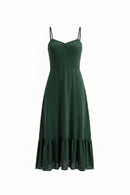 Green dress with thin straps on a white background, Obroi