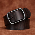 Men Genuine Leather Belt Luxury Pin Buckle Belts Thick  Strap Male Jeans for Man