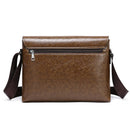 Men Leather Handbag Shoulder Bags Male Business Casual Crossbody Bag Multifunctional Solid Messenger Bag Purse