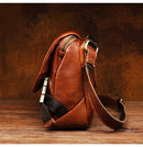 Functional Messenger Bag Men  Leather Shoulder Bag Retro Casual Vegetable Tanned Leather Messenger Bag