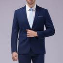 Men Suit Set Male Groom Suit Lapel Slimming Single Breasted Suit  Fine Stitching