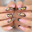 24pcs Short Full Cover Glitter Press On Nail Tips Nails Charm Fingernails For Daily Wear Wedding Shopping Working With Tabs