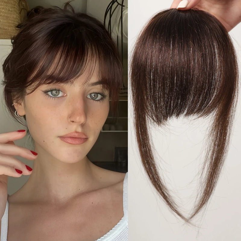 Bangs Hair Bangs Clip in Hair Extension Natural Hair in Air Hairpieces for Women 4.5inch