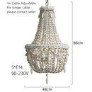 Nordic Wood Beads Bohemia Living Room Dinning Room Chandelier Pendant Lamp
