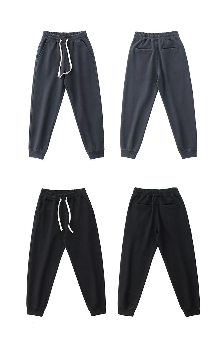 Autumn Thick Knitted Sweatpants Men's Casual Ankle-tied Pants