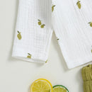 Infant Baby's Sets 2Pcs Clothing Fall Long Sleeve Lemon Tops and Pants Outfits Kids Newborn Casual Clothes