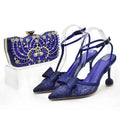 Women Shoes and Bag Set Decorated with Rhinestone Wedding Shoes Bride Shoe and Bags Set for Party