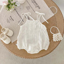 Summer baby simple lace sling jumpsuit baby girl casual thin sling jumpsuit