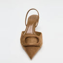 Women Sandals Summer Singbacks Mules Shoes Elegant Party Dress Striptease Sandalias