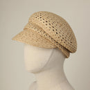 Women's Open-Weave Newsboy Cap Lightweight Summer Hat Casual Vacation Cap
