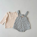 Floral Baby Girls Suspander Shorts