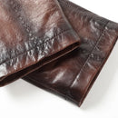 Leather Pants for Men Slim-fit Motorcycle Clothing Casual Windproof Man Trousers Brown Pants