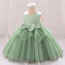 Ceremony Voile Birthday Dress For Baby Girl Clothes Baptism Bow Princess Dress Girls Dresses Party Wedding Gown