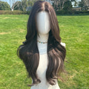 Wavy human Hair Full Lace Human Hair Wig Full Lace Wig With Baby Hair For Women Natural Darkest Brown