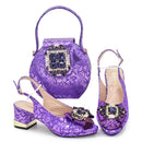 Shoe and Bag Set for Party in Women Ladies Shoe and Bag Set Latest Designers Rhinestone Elegant Shoes