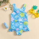 Baby Girl Clothing Ruffle Sleeveless Bikini Swimwear Girls Swimsuit Bathing Beach Costume Kid Clothes