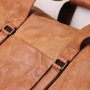 Vintage genuine leather men's portable travel bag single shoulder crossbody bag large capacity frosted leather