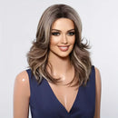 Wigs Medium Length Wavy Hair For Women Daily Use Natural Middle Part Wigs