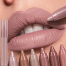6-Piece Velvet Matte Lip Crayon Set, Waterproof Long-Lasting Lip Liner and Lipstick Kit in Everyday Shades