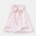 Pink baby dress with heart patterns on a white background, Obroi
